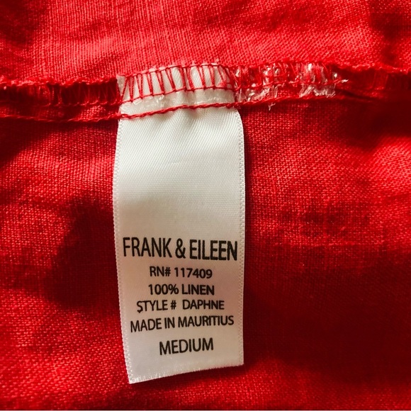 Frank & Eileen red linen “Daphne” dress medium length, sleeveless. Medium - Picture 8 of 8
